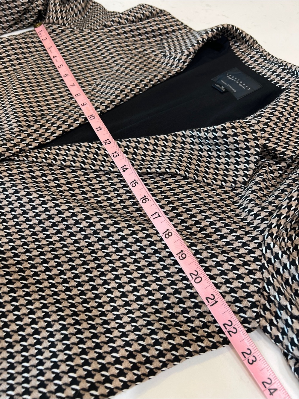 Sanctuary Carly Houndstooth Long Blazer Coat Jacket Medium - Picture 10 of 12